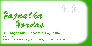 hajnalka hordos business card